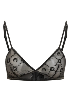 Marine Serre flock bralette - Black