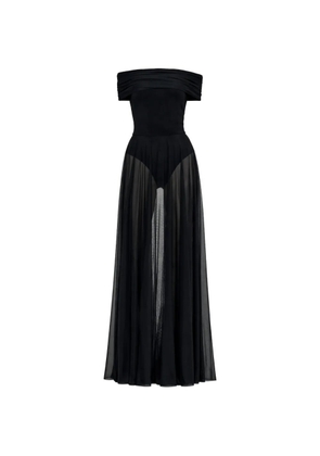 Norma Kamali off-shoulder maxi dress - Black