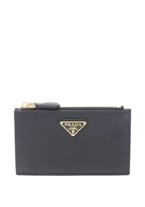 Prada Pre-Owned Saffiano triangle-logo cardholder - Black