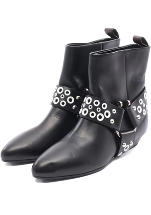 Louis Vuitton Pre-Owned 2019 monogram strap short boots - Black