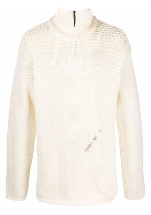 Off-White nail detail high-neck jumper - Neutrals