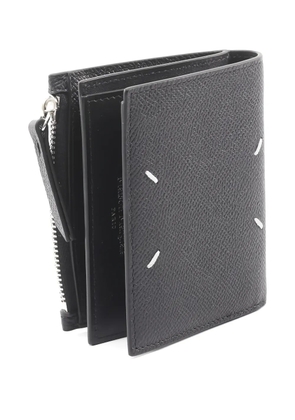 Maison Martin Margiela Pre-Owned 2020s four stitches leather bifold wallet - Black