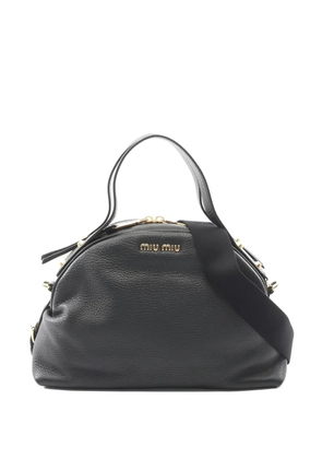 Miu Miu Pre-Owned 2010s Vitello Phenix leather stud tote bag - Black