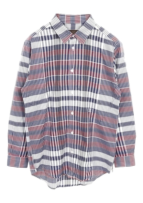 Louis Vuitton Pre-Owned check-pattern long-sleeve shirt - Blue