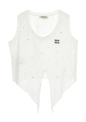 Miu Miu Pre-Owned sleeveless tank top - White