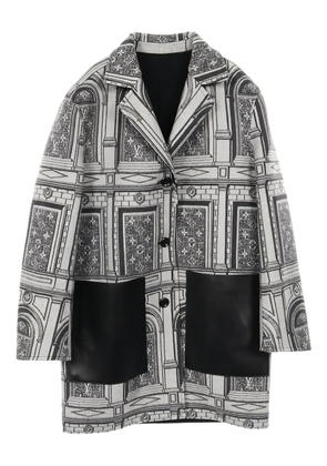 Louis Vuitton Pre-Owned x Fornasetti 2010s reversible coat - Grey
