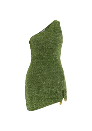 Oséree one-shoulder slit mini dress - Green