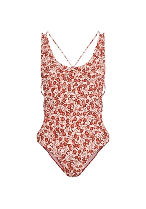 ISABEL MARANT Tenisia floral swimsuit - White