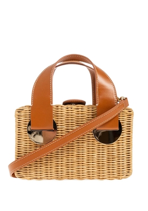 Rodo raffia tote bag - Neutrals