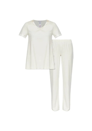 Hanro crew-neck short-sleeve pajama - White