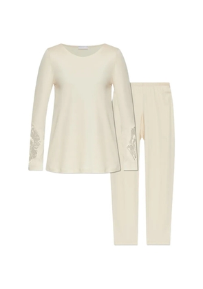 Hanro lace-detail pyjamas - Neutrals