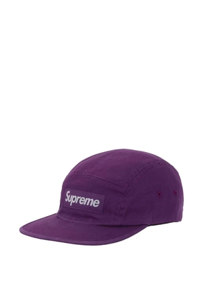 Supreme logo-patch cap - Purple