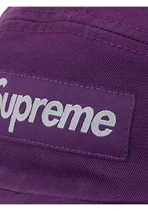 Supreme logo-patch cap - Purple