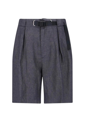 White Sand belt pleated shorts - Grey