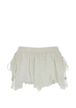 ISABEL MARANT ruffled mini skirt - White