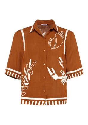ERES Crab button-up shirt - Brown