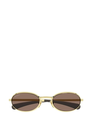 Gucci Eyewear oval-frame sunglasses - Gold