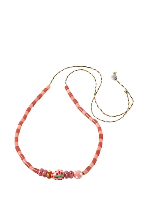 Sorbet Island beaded strawberry-charm bracelet - Pink