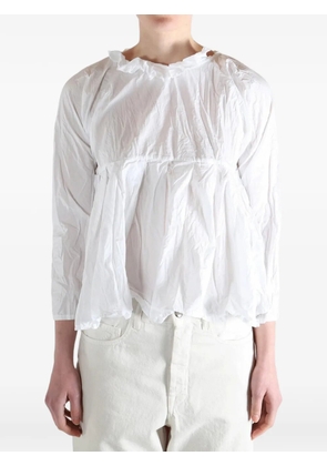 Daniela Gregis ruffled cotton shirt - White