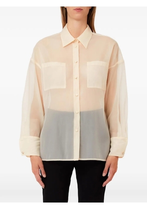 LIU JO semi-sheer shirt - Yellow