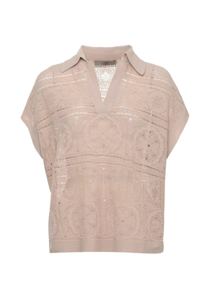 D.Exterior crocheted blouse - Neutrals