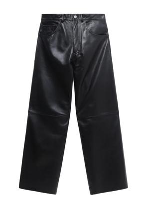 Haikure panelled leather trousers - Black