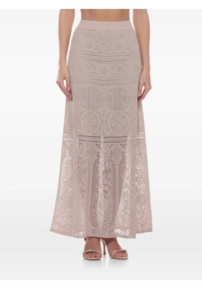 D.Exterior crochet maxi skirt - Neutrals