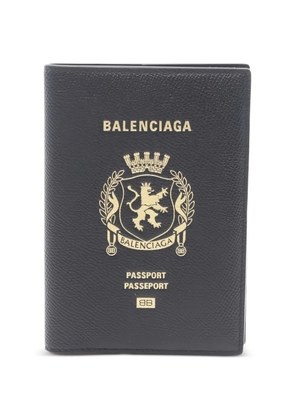 Balenciaga Pre-Owned 2010s leather passport case - Black