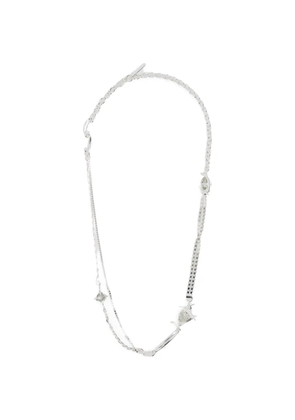 SWEETLIMEJUICE Thorn mixed-chain necklace - Silver