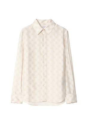 Burberry regular fit EKD Checkerboard silk shirt - Neutrals