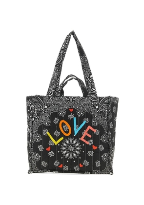 Call It By Your Name quilted bandana tote bag - Black