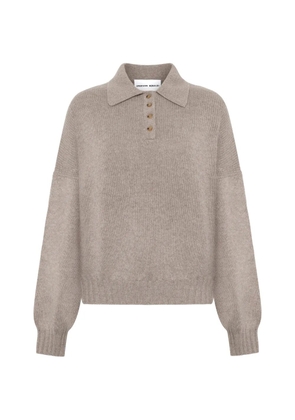 Emerson Renaldi buttoned knitted polo top - Neutrals