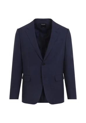 Zegna flap-pocket linen blazer - Blue