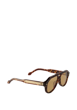 Dyrka geometric sunglasses - Brown