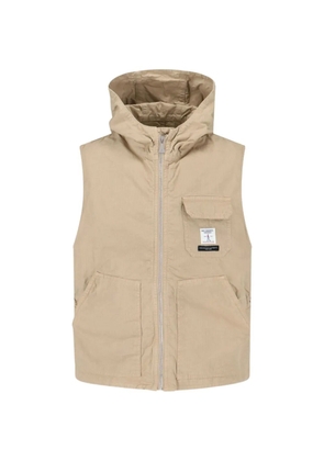 Roy Rogers x Engineered Garments zip-up hooded gilet - Neutrals