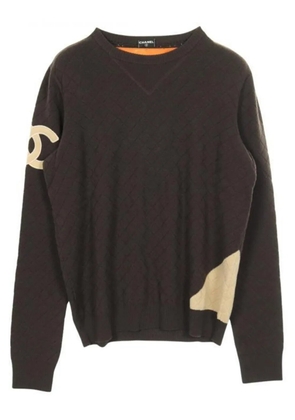 CHANEL Pre-Owned 1986-1988 Coco Mark crew-neck sweater - Brown