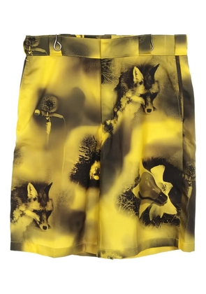 Prada Pre-Owned 2010s graphic-print bermuda shorts - Yellow