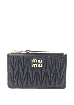Miu Miu Pre-Owned 2020s matelassé card holder - Black
