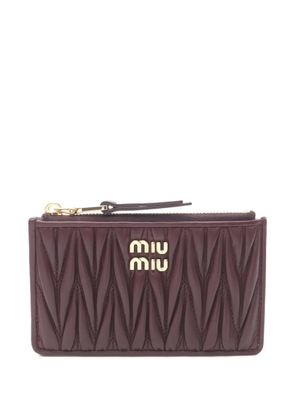 Miu Miu Pre-Owned matelassé leather wallet - Red
