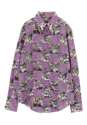 Louis Vuitton Pre-Owned 2020s damier shirt - Purple