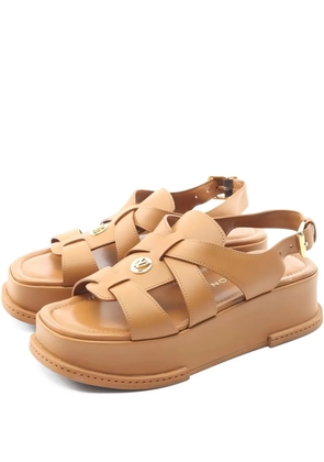 Louis Vuitton Pre-Owned 2024 Maya criss-cross leather sandals - Brown