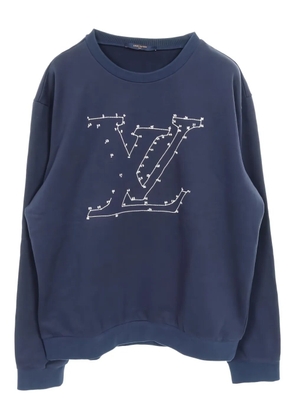 Louis Vuitton Pre-Owned 2010s stitch-print crew-neck sweatshirt - Blue