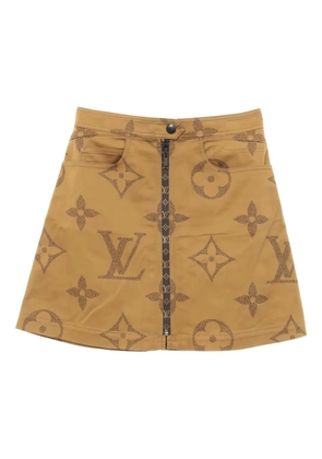Louis Vuitton Pre-Owned monogram-print zip-up skirt - Neutrals