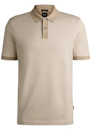 BOSS cotton polo shirt - Neutrals