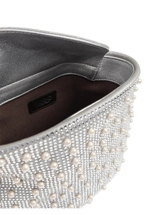 Rodo faux-pearl embellished tote bag - Silver