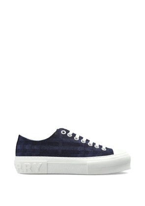 Burberry logo plaque platform sneakers - Blue