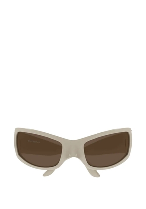 Balenciaga geometric-frame sunglasses - Neutrals