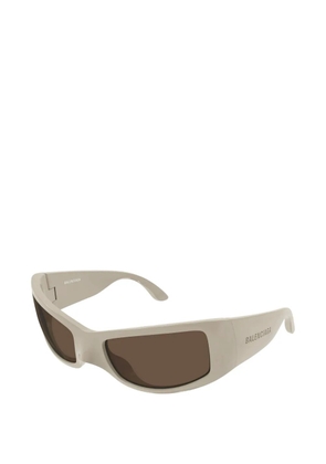 Balenciaga geometric-frame sunglasses - Neutrals
