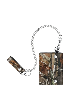 Supreme leather chain wallet - Brown