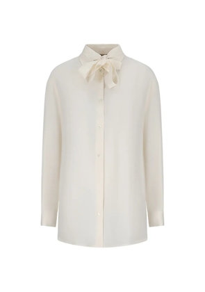 Herno bow-detail shirt - Neutrals